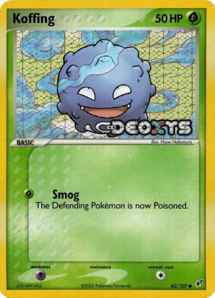 Koffing (62/107) (Stamped) [EX: Deoxys] Pokemon Single Pokémon  | Multizone: Comics And Games
