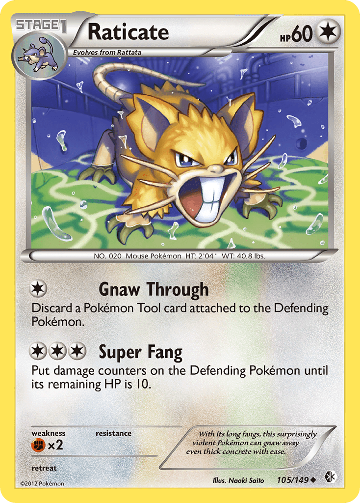 Raticate (105/149) [Black & White: Boundaries Crossed] Pokemon Single Pokémon  | Multizone: Comics And Games