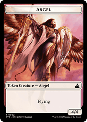 Elf Knight // Angel (0002) Double-Sided Token [Ravnica Remastered Tokens] MTG Single Magic: The Gathering  | Multizone: Comics And Games