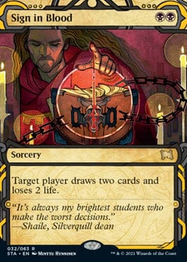 Sign in Blood (Etched Foil) [Strixhaven Mystical Archive] MTG Single Magic: The Gathering  | Multizone: Comics And Games