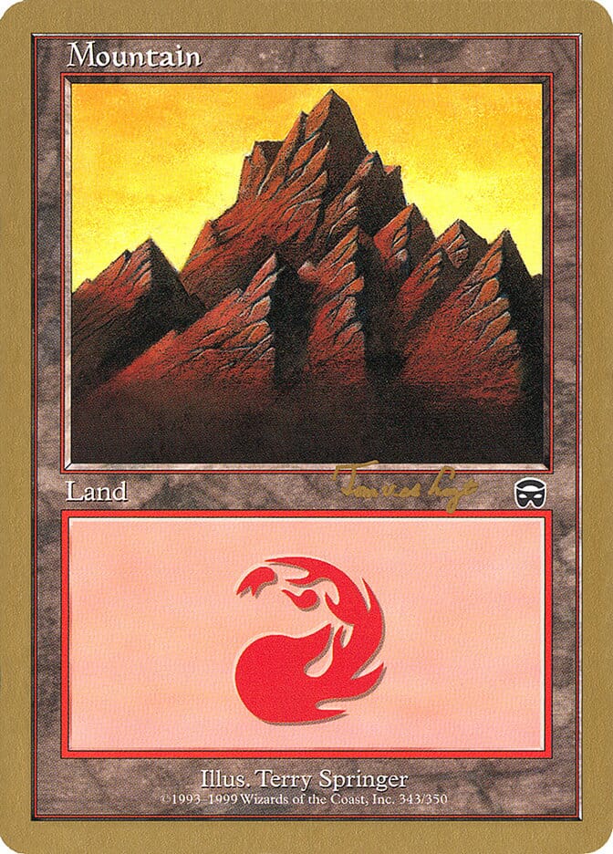 Mountain (343) (Tom van de Logt) [World Championship Decks 2001] MTG Single Magic: The Gathering  | Multizone: Comics And Games