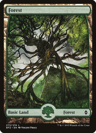 Forest (273) - Full Art [Battle for Zendikar] MTG Single Magic: The Gathering  | Multizone: Comics And Games