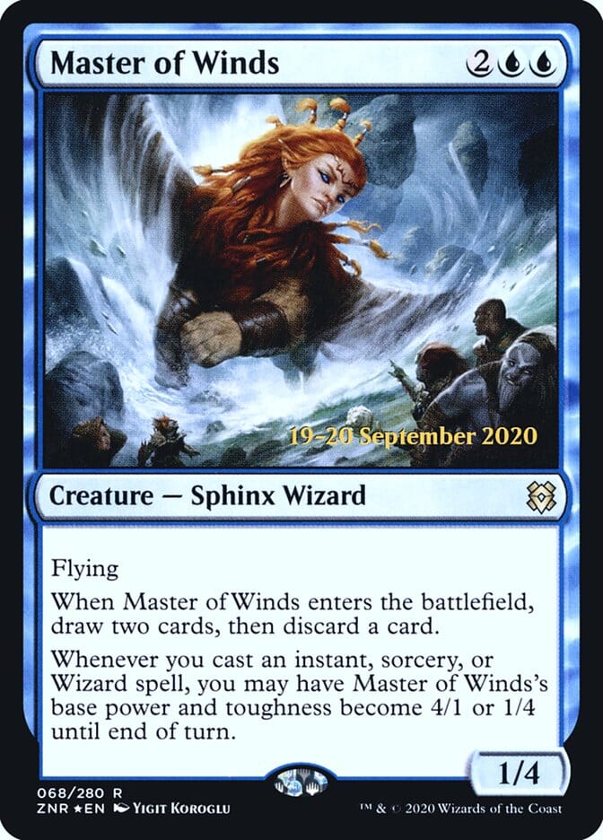Master of Winds [Zendikar Rising Prerelease Promos] MTG Single Magic: The Gathering  | Multizone: Comics And Games