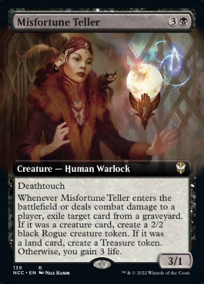 Misfortune Teller (Extended Art) [Streets of New Capenna Commander] MTG Single Magic: The Gathering  | Multizone: Comics And Games