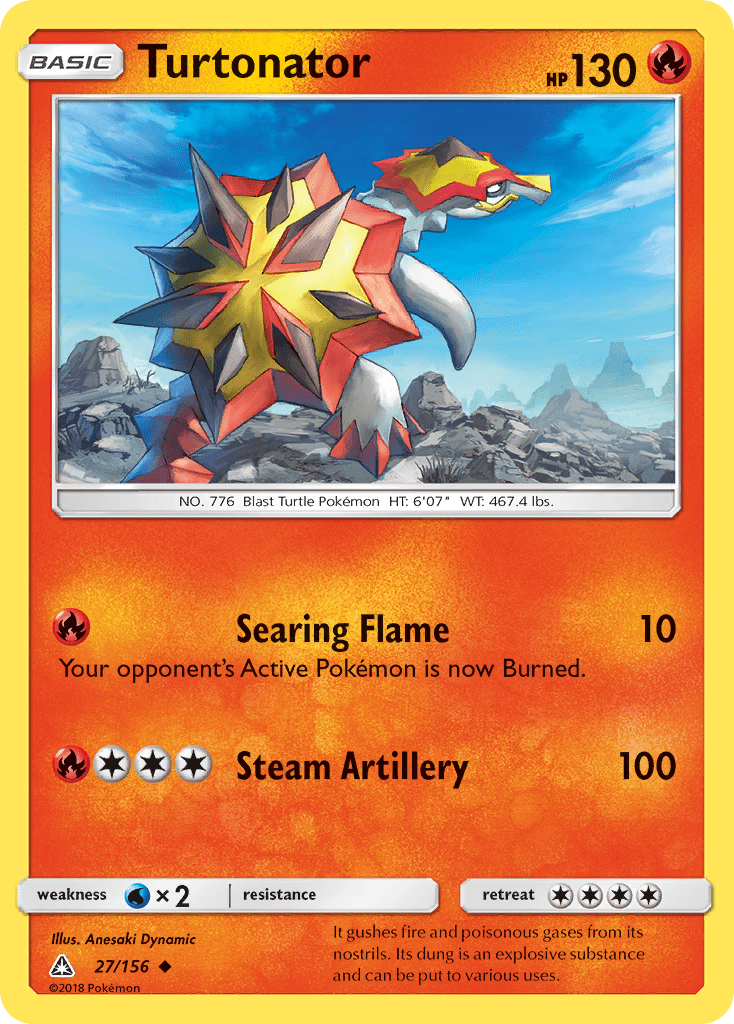 Turtonator (27/156) [Sun & Moon: Ultra Prism] Pokemon Single Pokémon  | Multizone: Comics And Games