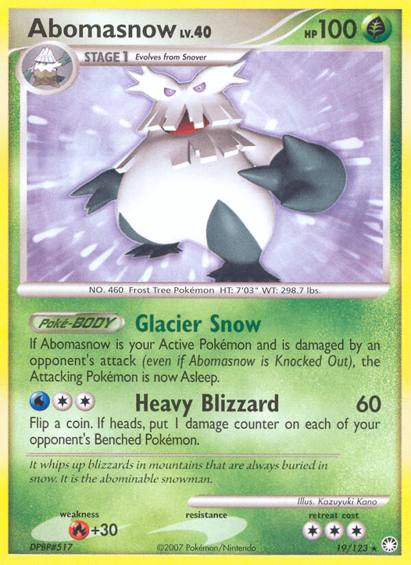 Abomasnow (19/123) [Diamond & Pearl: Mysterious Treasures] Pokemon Single Pokémon  | Multizone: Comics And Games