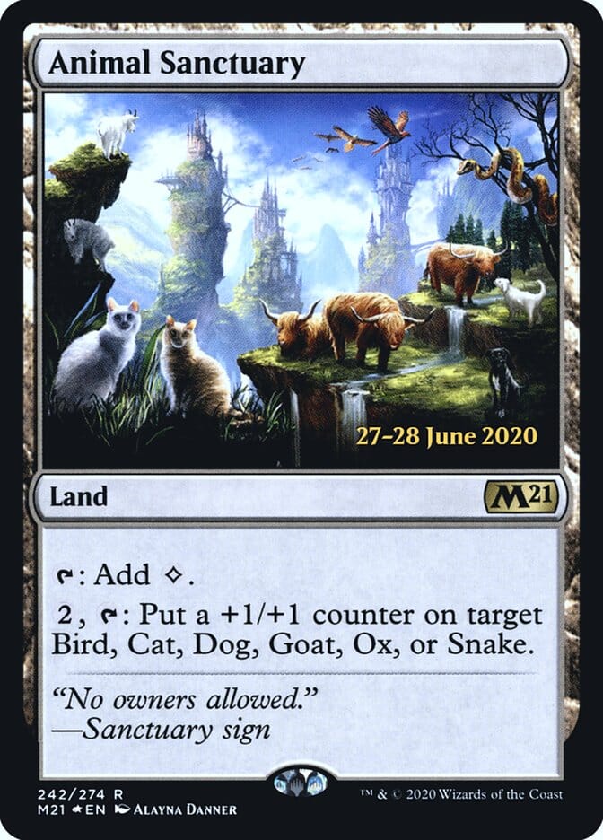 Animal Sanctuary [Core Set 2021 Prerelease Promos] MTG Single Magic: The Gathering  | Multizone: Comics And Games