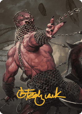 Chain Devil Art Card (Gold-Stamped Signature) [Commander Legends: Battle for Baldur's Gate Art Series] MTG Single Magic: The Gathering  | Multizone: Comics And Games