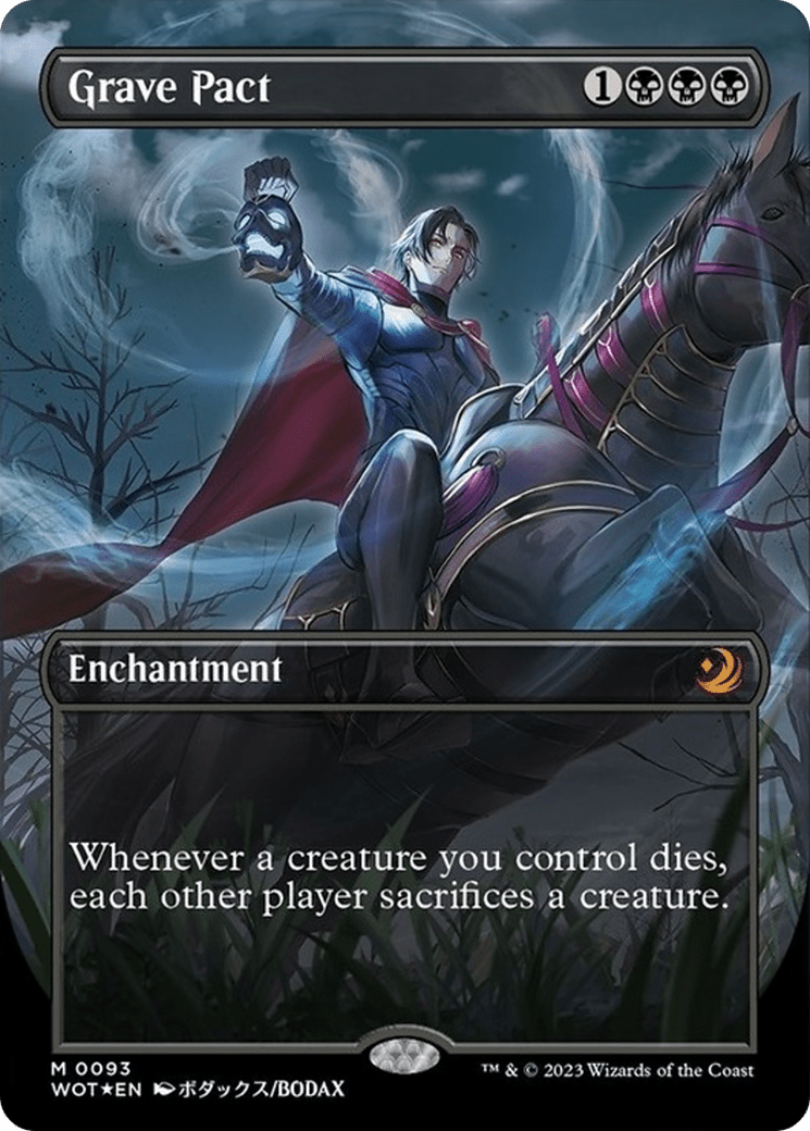 Grave Pact (Anime Borderless) (Confetti Foil) [Wilds of Eldraine: Enchanting Tales] MTG Single Magic: The Gathering  | Multizone: Comics And Games