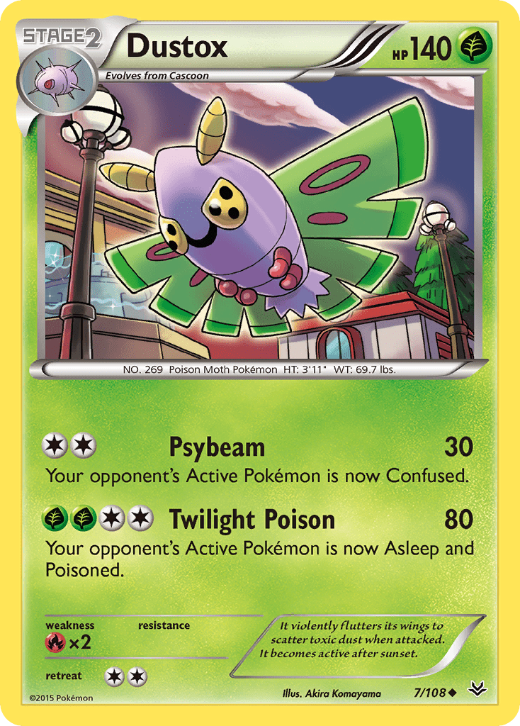 Dustox (7/108) [XY: Roaring Skies] Pokemon Single Pokémon  | Multizone: Comics And Games