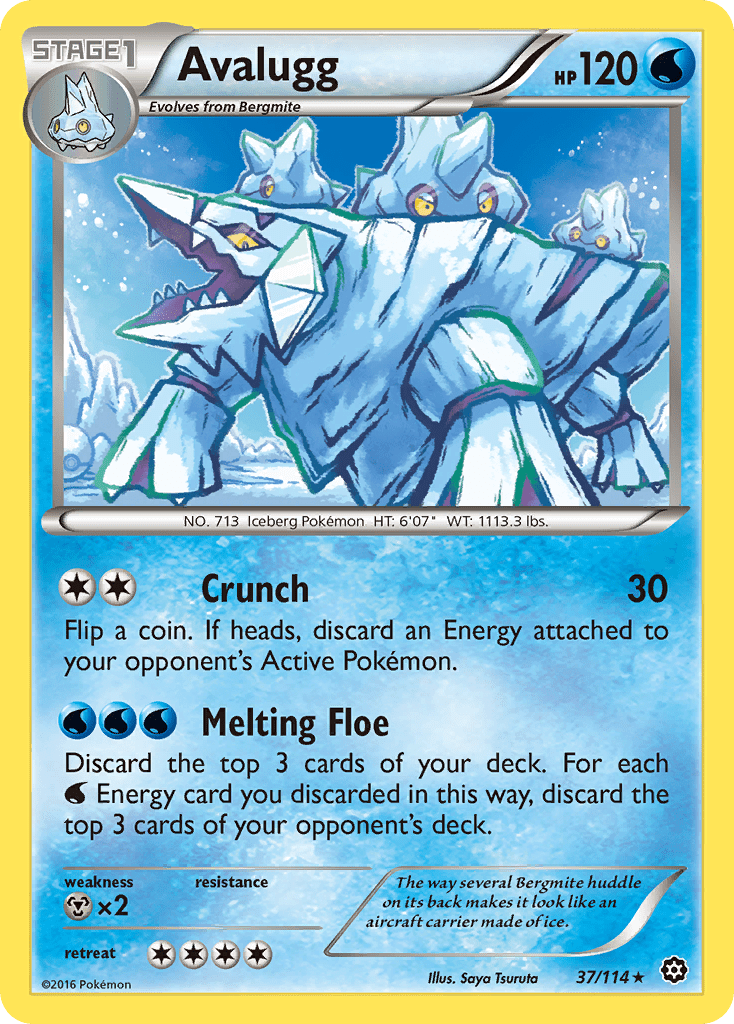 Avalugg (37/114) [XY: Steam Siege] Pokemon Single Pokémon  | Multizone: Comics And Games