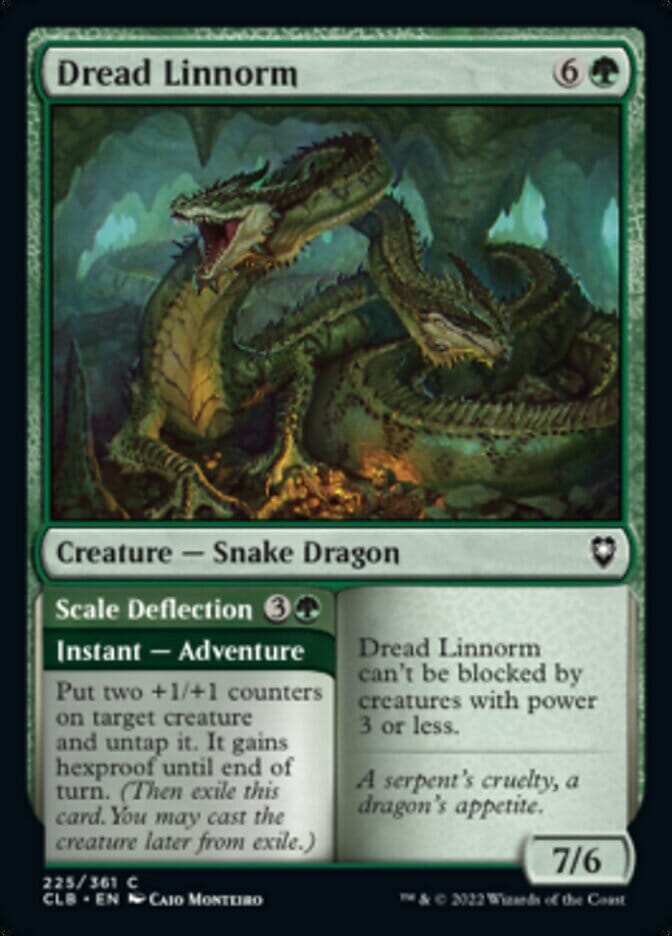 Dread Linnorm // Scale Deflection [Commander Legends: Battle for Baldur's Gate] MTG Single Magic: The Gathering  | Multizone: Comics And Games
