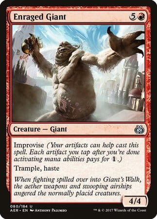 Enraged Giant [Aether Revolt] MTG Single Magic: The Gathering  | Multizone: Comics And Games