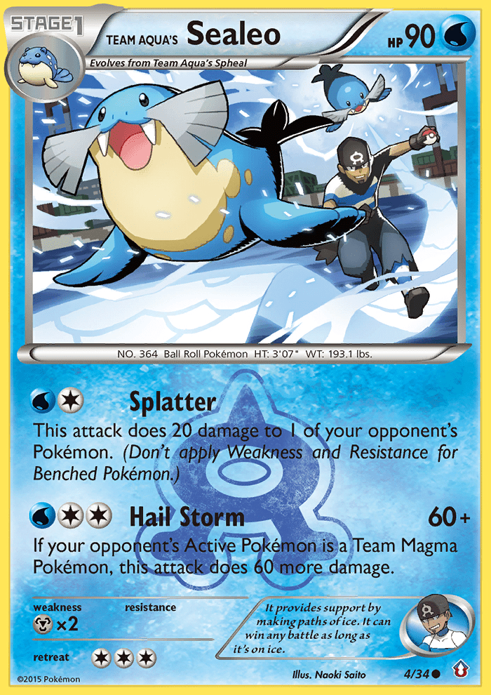 Team Aqua's Sealeo (4/34) [XY: Double Crisis] Pokemon Single Pokémon  | Multizone: Comics And Games