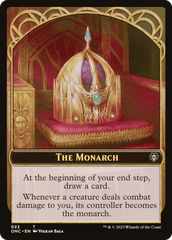 The Monarch // Golem Double-Sided Token [Phyrexia: All Will Be One Commander Tokens] MTG Single Magic: The Gathering  | Multizone: Comics And Games