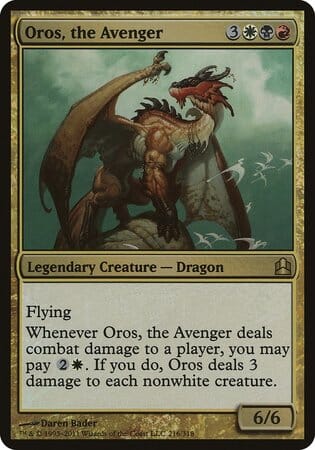 Oros, the Avenger (Oversized) [Commander 2011 Oversized] MTG Single Magic: The Gathering  | Multizone: Comics And Games