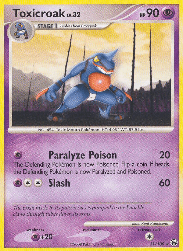 Toxicroak (31/100) [Diamond & Pearl: Majestic Dawn] Pokemon Single Pokémon  | Multizone: Comics And Games