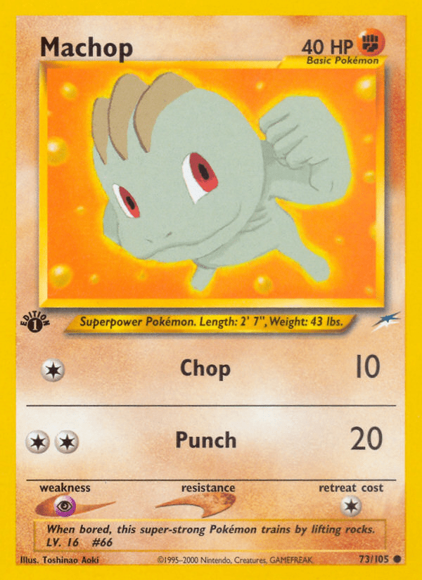 Machop (73/105) [Neo Destiny 1st Edition] Pokemon Single Pokémon  | Multizone: Comics And Games