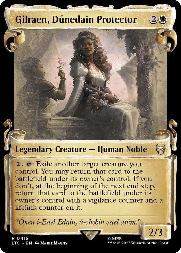Gilraen, Dunedain Protector [The Lord of the Rings: Tales of Middle-Earth Commander Showcase Scrolls] MTG Single Magic: The Gathering  | Multizone: Comics And Games