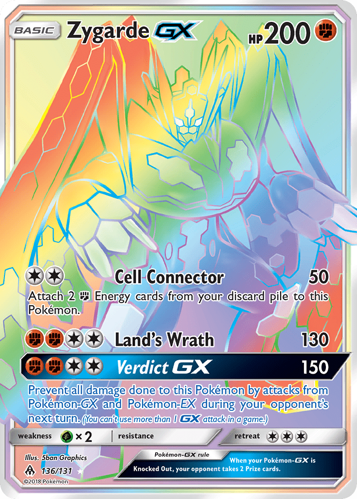 Zygarde GX (136/131) [Sun & Moon: Forbidden Light] Pokemon Single Pokémon  | Multizone: Comics And Games