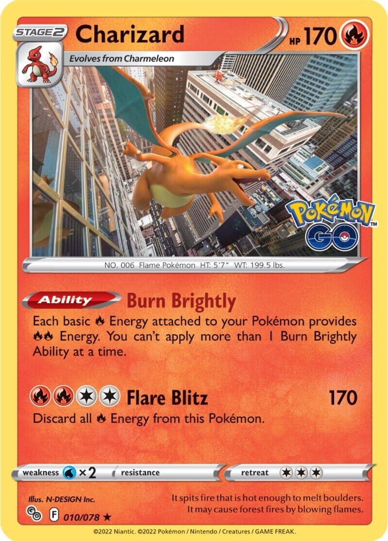Charizard (010/078) [Pokémon GO] Pokemon Single Pokémon  | Multizone: Comics And Games