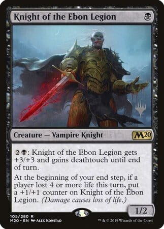 Knight of the Ebon Legion [Core Set 2020 Promos] MTG Single Magic: The Gathering  | Multizone: Comics And Games