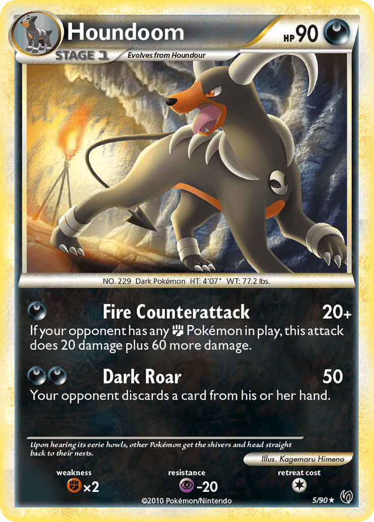 Houndoom (5/90) [HeartGold & SoulSilver: Undaunted] Pokemon Single Pokémon  | Multizone: Comics And Games