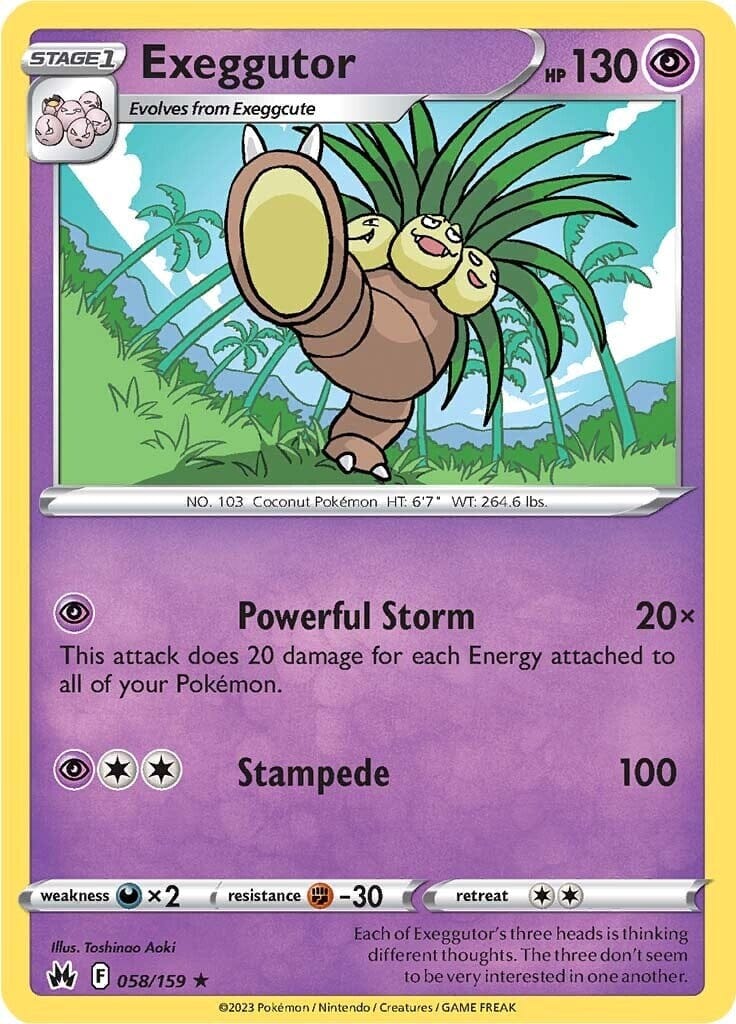 Exeggutor (058/159) [Sword & Shield: Crown Zenith] Pokemon Single Pokémon  | Multizone: Comics And Games