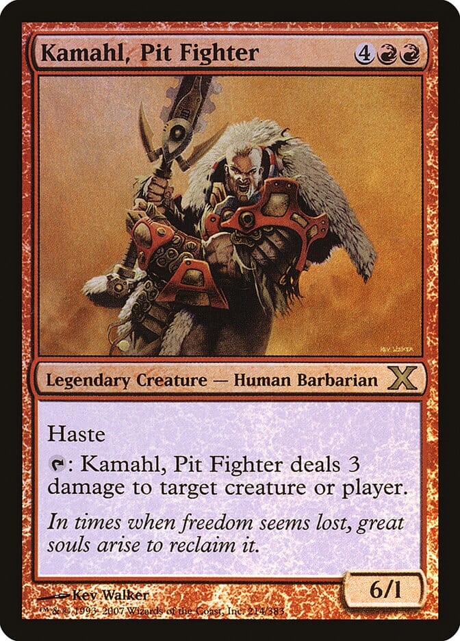 Kamahl, Pit Fighter (Premium Foil) [Tenth Edition] MTG Single Magic: The Gathering  | Multizone: Comics And Games