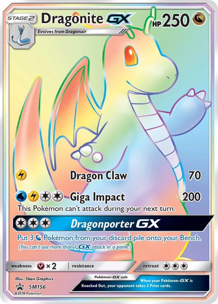 Dragonite GX (SM156) (Jumbo Card) [Sun & Moon: Black Star Promos] Pokemon Single Pokémon  | Multizone: Comics And Games