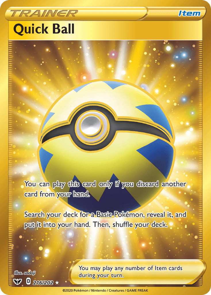 Quick Ball (216/202) [Sword & Shield: Base Set] Pokemon Single Pokémon  | Multizone: Comics And Games