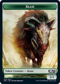 Beast // Cat (011) Double-sided Token [Core Set 2021 Tokens] MTG Single Magic: The Gathering  | Multizone: Comics And Games