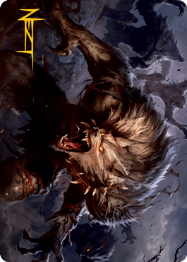 Village Reavers Art Card (Gold-Stamped Signature) [Innistrad: Midnight Hunt Art Series] MTG Single Magic: The Gathering  | Multizone: Comics And Games