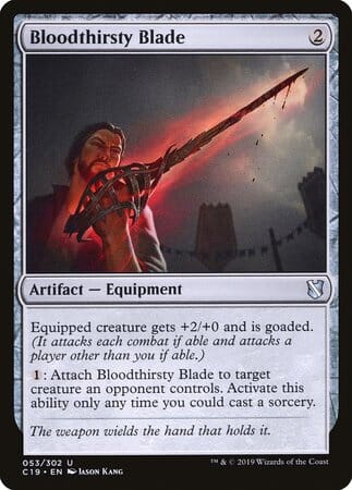 Bloodthirsty Blade [Commander 2019] MTG Single Magic: The Gathering  | Multizone: Comics And Games