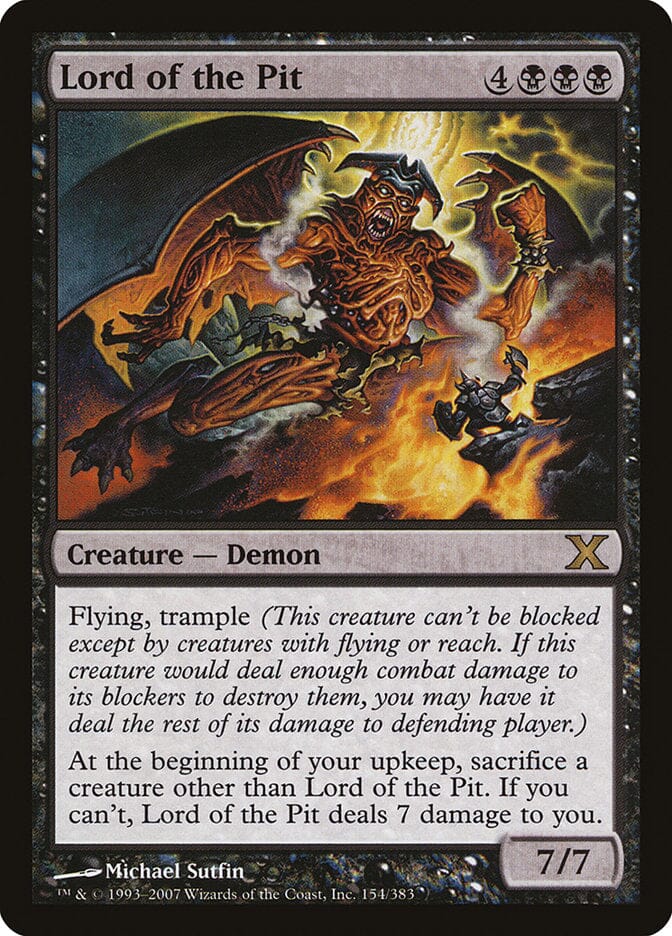Lord of the Pit [Tenth Edition] MTG Single Magic: The Gathering  | Multizone: Comics And Games