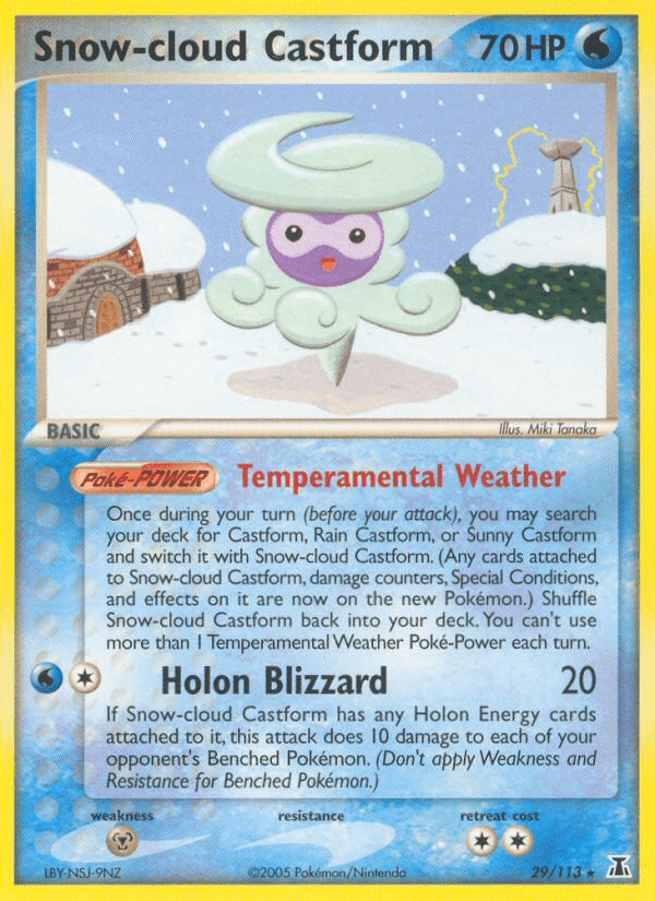Snow-cloud Castform (29/113) [EX: Delta Species] Pokemon Single Pokémon  | Multizone: Comics And Games
