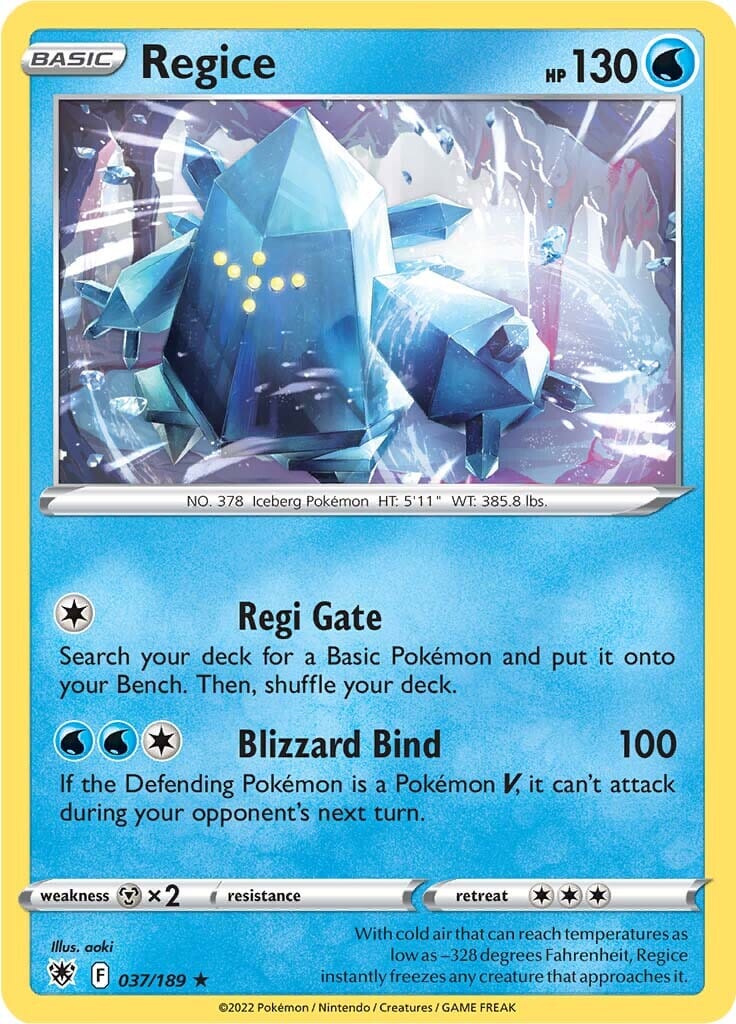 Regice (037/189) [Sword & Shield: Astral Radiance] Pokemon Single Pokémon  | Multizone: Comics And Games