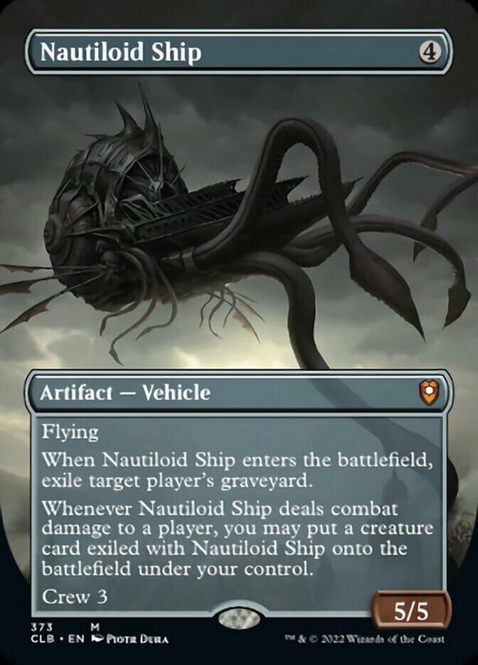 Nautiloid Ship (Borderless Alternate Art) [Commander Legends: Battle for Baldur's Gate] MTG Single Magic: The Gathering  | Multizone: Comics And Games