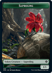 Saproling // Human Warrior Double-Sided Token [Starter Commander Decks] MTG Single Magic: The Gathering  | Multizone: Comics And Games