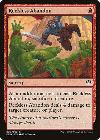 Reckless Abandon [Duel Decks: Speed vs. Cunning] MTG Single Magic: The Gathering  | Multizone: Comics And Games