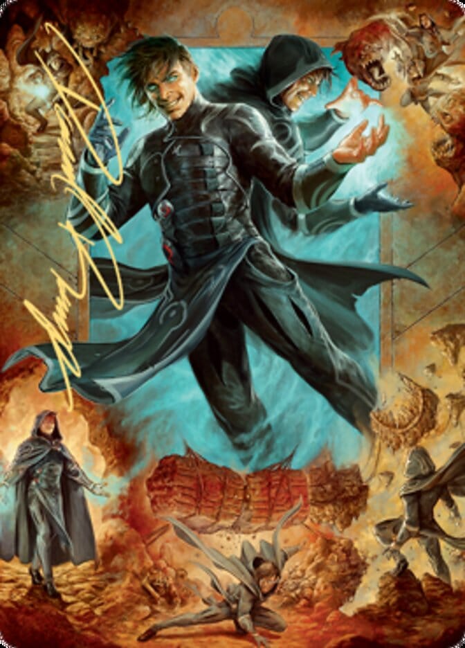 Jace, Mirror Mage 2 Art Card (Gold-Stamped Signature) [Zendikar Rising Art Series] MTG Single Magic: The Gathering  | Multizone: Comics And Games