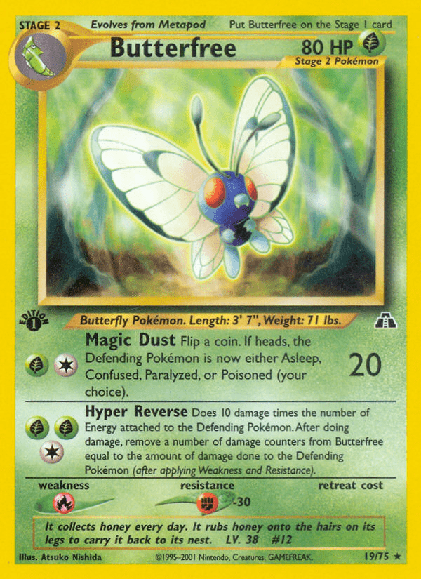 Butterfree (19/75) [Neo Discovery 1st Edition] Pokemon Single Pokémon  | Multizone: Comics And Games