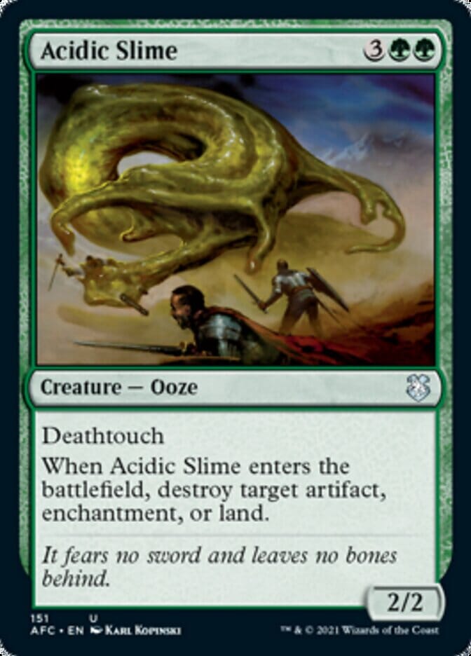 Acidic Slime [Dungeons & Dragons: Adventures in the Forgotten Realms Commander] MTG Single Magic: The Gathering  | Multizone: Comics And Games