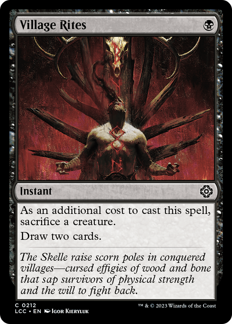 Village Rites [The Lost Caverns of Ixalan Commander] MTG Single Magic: The Gathering  | Multizone: Comics And Games