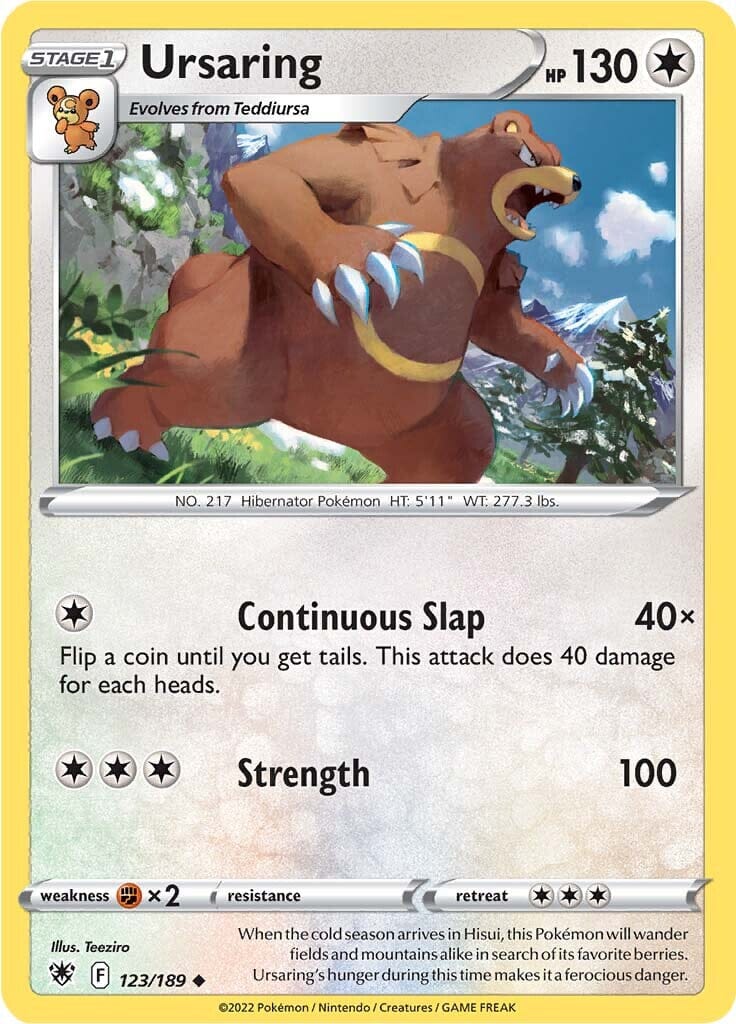 Ursaring (123/189) [Sword & Shield: Astral Radiance] Pokemon Single Pokémon  | Multizone: Comics And Games