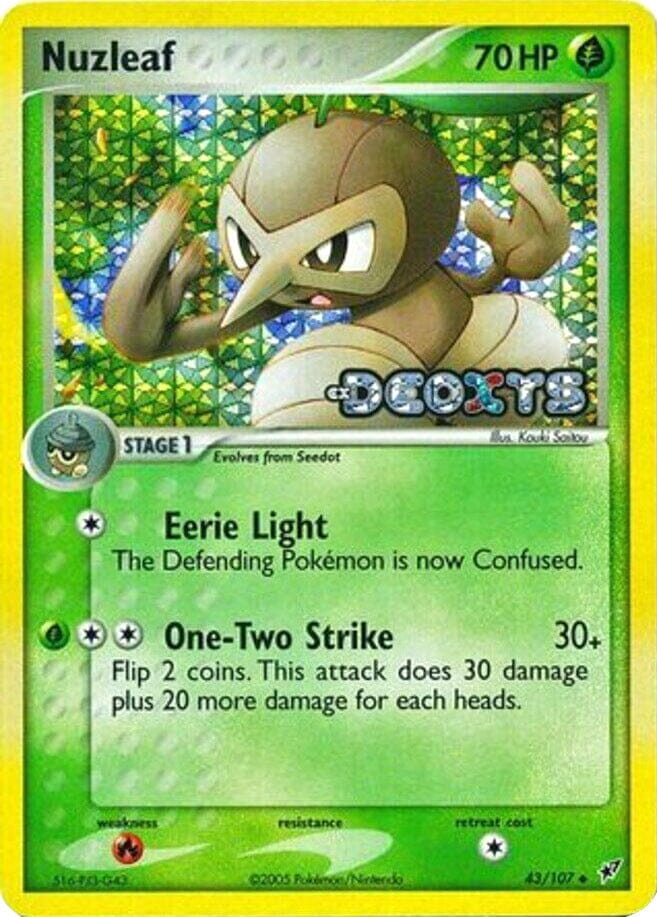 Nuzleaf (43/107) (Stamped) [EX: Deoxys] Pokemon Single Pokémon  | Multizone: Comics And Games