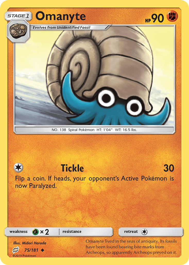 Omanyte (75/181) [Sun & Moon: Team Up] Pokemon Single Pokémon  | Multizone: Comics And Games