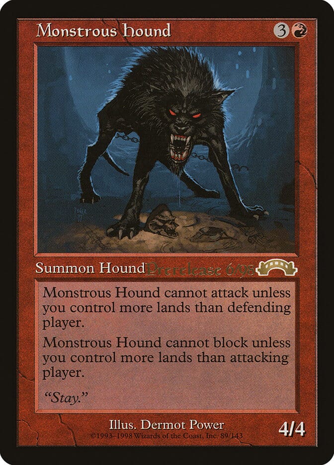 Monstrous Hound [Exodus Promos] MTG Single Magic: The Gathering  | Multizone: Comics And Games