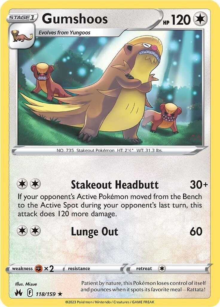 Gumshoos (118/159) [Sword & Shield: Crown Zenith] Pokemon Single Pokémon  | Multizone: Comics And Games