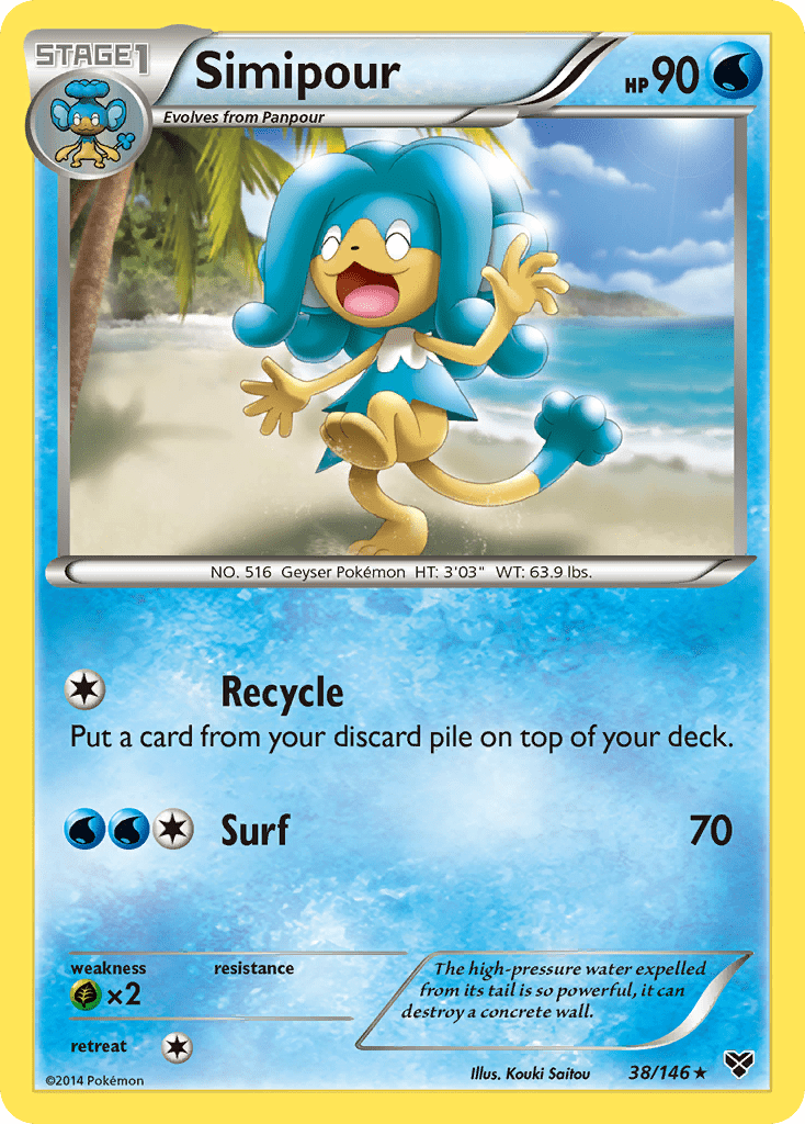 Simipour (38/146) [XY: Base Set] Pokemon Single Pokémon  | Multizone: Comics And Games